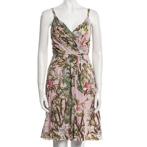Isabel Marant Etoile Pink Floral V Neck Cotton Dress Sz. 6 (38)